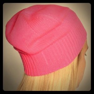 Madeleine Thompson Neon Pink Cashmere Beanie Hat